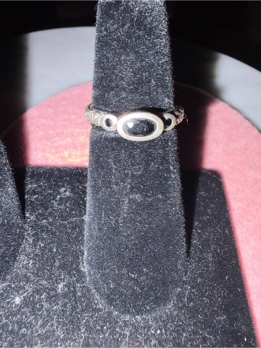 Silpada Sterling Silver Ring with Black Oval Stone
